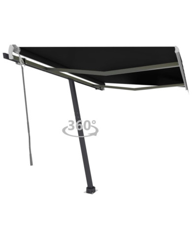 Auvent manuel rétractable sur pied 350x250 cm Anthracite | Mobilier & Déco