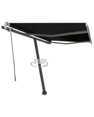 Auvent manuel rétractable sur pied 350x250 cm Anthracite | Mobilier & Déco