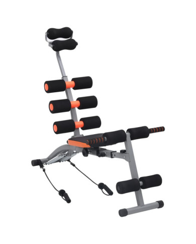 Appareil d'exercices abdominaux en L avec cordes élastiques | Mobilier & Déco