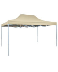 Tente pliable 3 x 4,5 m Blanc crème | Mobilier & Déco