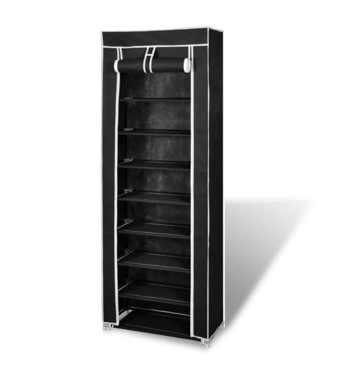 Porte-chaussures étagères 162 x 57 x 29 cm Noir | Mobilier & Déco