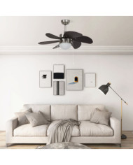 Ventilateur de plafond avec lampe 76 cm Marron foncé | Mobilier & Déco