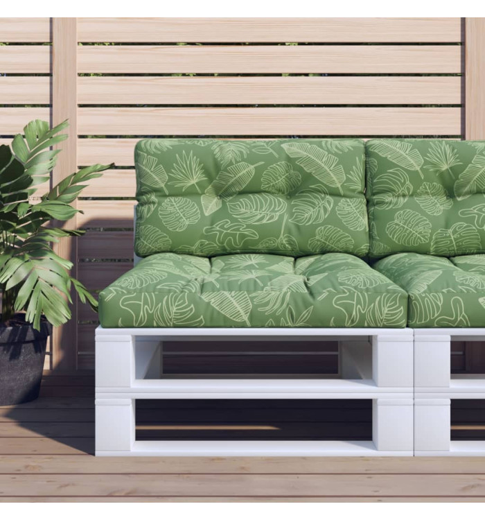 Coussins de palette lot de 2 motif de feuilles tissu | Mobilier & Déco