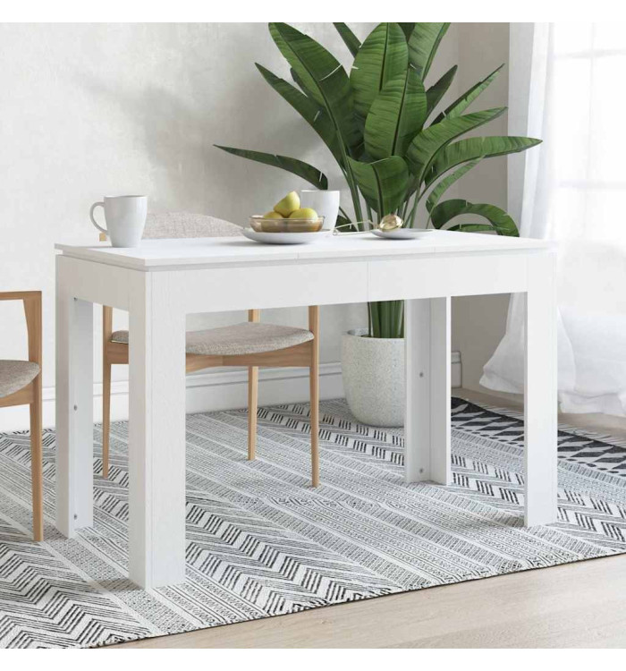 Table de salle à manger Blanc 120x60x76 cm Bois d'ingénierie | Mobilier & Déco