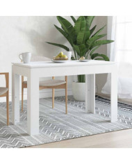 Table de salle à manger Blanc 120x60x76 cm Bois d'ingénierie | Mobilier & Déco