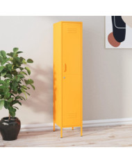 Armoire à casiers Jaune moutarde 35x46x180 cm Acier | Mobilier & Déco