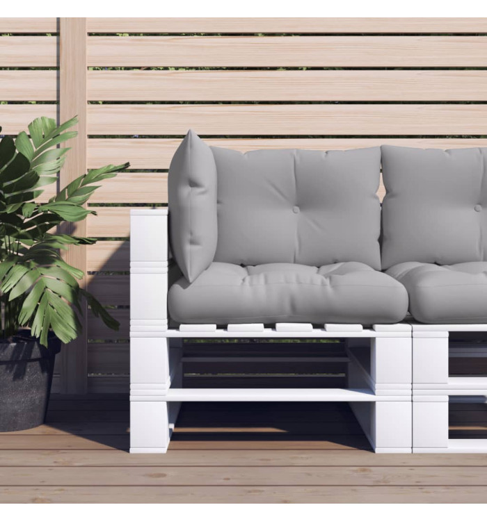 Coussins de palette lot de 3 gris tissu | Mobilier & Déco