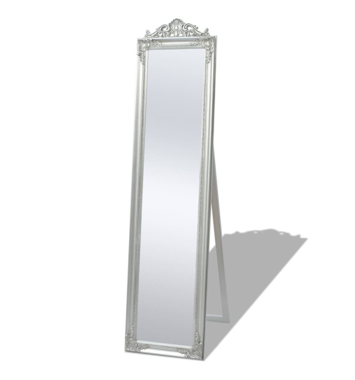 Miroir sur pied Style baroque 160x40 cm Argenté | Mobilier & Déco