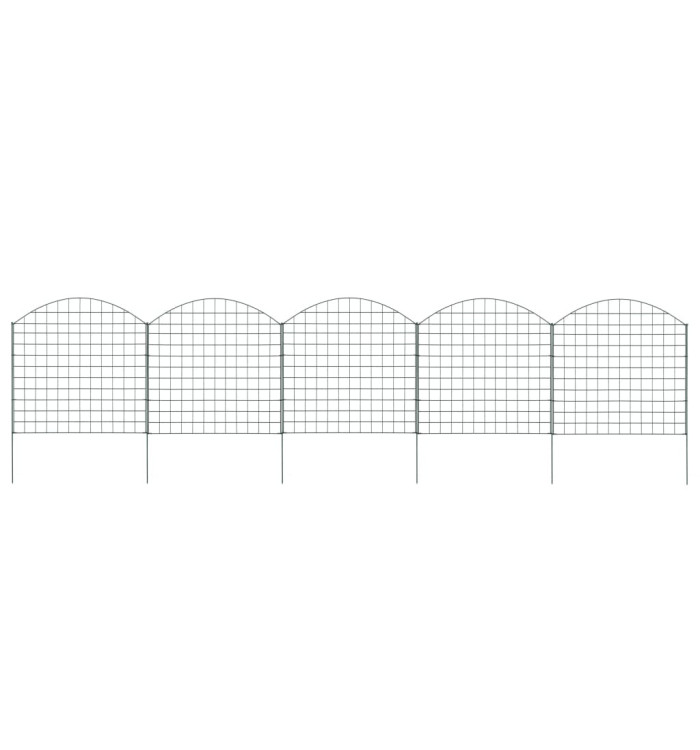 Ensemble de clôture de jardin arquée 77,5x78,5 cm vert | Mobilier & Déco