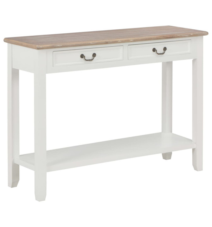 Table console Blanc 110x35x80 cm Bois | Mobilier & Déco