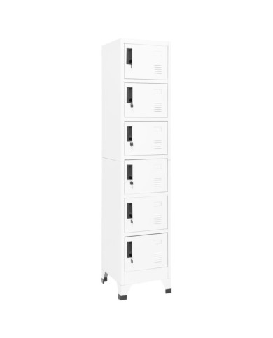 Armoire à casiers Blanc 38x40x180 cm Acier | Mobilier & Déco