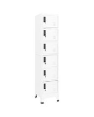 Armoire à casiers Blanc 38x40x180 cm Acier | Mobilier & Déco
