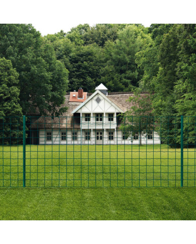Clôture Euro Acier 20x1,5 m Vert | Mobilier & Déco