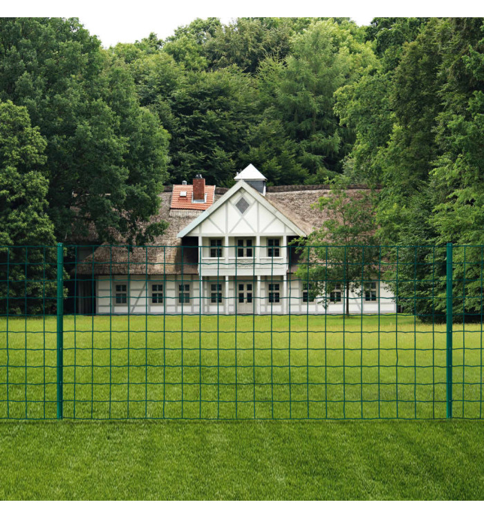 Clôture Euro Acier 20x1,5 m Vert | Mobilier & Déco