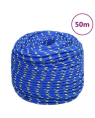 Corde de bateau Bleu 8 mm 50 m Polypropylène | Mobilier & Déco