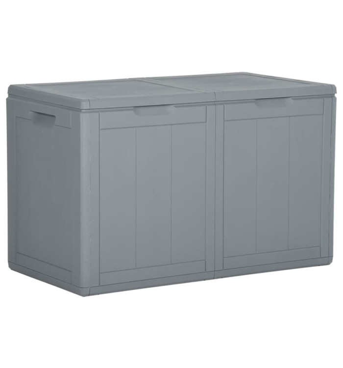 Boîte de rangement de jardin 180 L Gris PP Rotin | Mobilier & Déco
