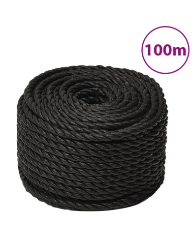 Corde de travail Noir 12 mm 100 m polypropylène | Mobilier & Déco