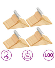 Cintres antidérapants 100 pcs Bois dur | Mobilier & Déco