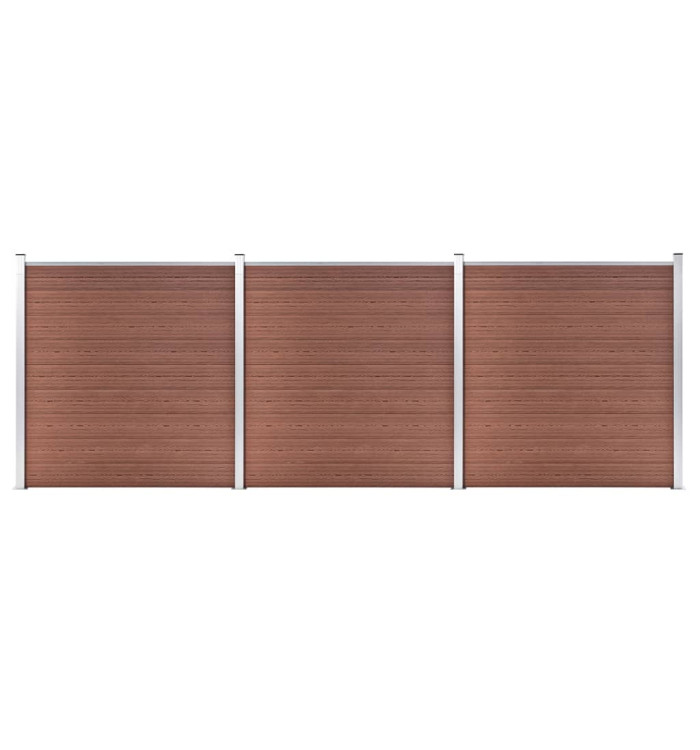Clôture de jardin WPC 526x186 cm Marron | Mobilier & Déco