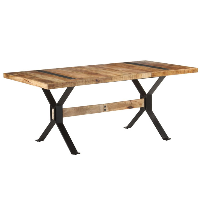 Table de salle à manger 180x90x76 cm Bois de manguier brut | Mobilier & Déco