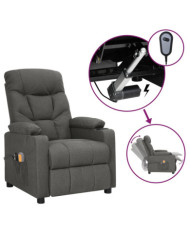 Fauteuil électrique de massage Gris foncé Tissu | Mobilier & Déco