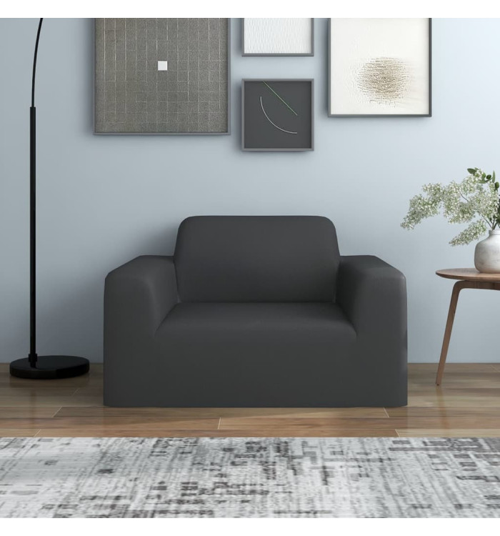 Housse extensible de canapé Anthracite Jersey de polyester | Mobilier & Déco