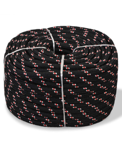 Corde de bateau Polypropylène 10 mm 50 m Noir | Mobilier & Déco