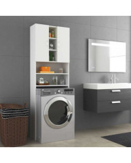 Meuble pour machine à laver Blanc 64x25,5x190 cm | Mobilier & Déco