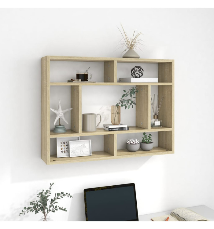 Étagère murale Chêne sonoma 75x16x55 cm Bois d'ingénierie | Mobilier & Déco