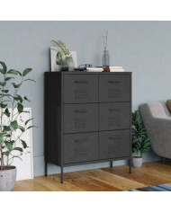 Armoire à tiroirs Anthracite 80x35x101,5 cm Acier | Mobilier & Déco