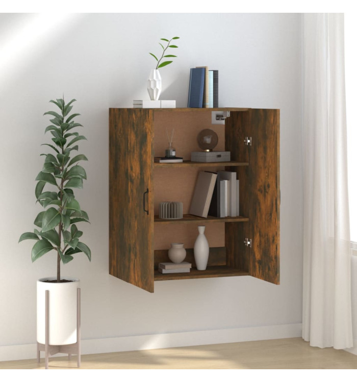 Armoire suspendue Chêne fumé 69,5x34x90 cm Bois d'ingénierie | Mobilier & Déco