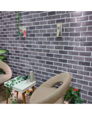 Panneaux muraux 3D au design de brique gris et noir 10 pcs EPS | Mobilier & Déco