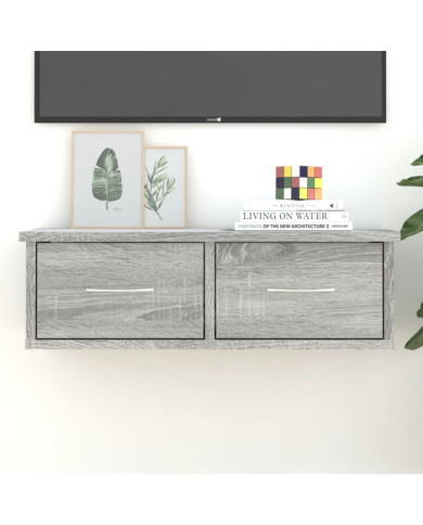 Armoire murale Sonoma gris 60x26x18,5 cm Bois d'ingénierie | Mobilier & Déco