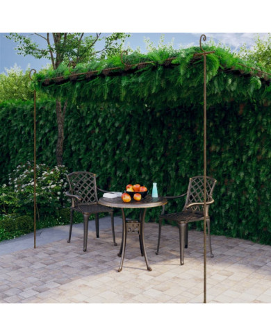 Pergola de jardin Marron antique 4x3x2,5 m Fer | Mobilier & Déco