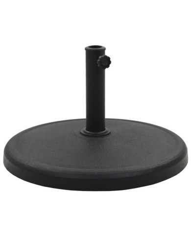 Socle rond de parasol Polyrésine 19 kg Noir | Mobilier & Déco