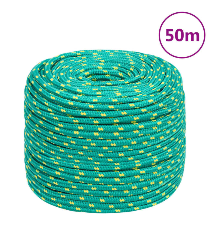 Corde de bateau Vert 10 mm 50 m Polypropylène | Mobilier & Déco