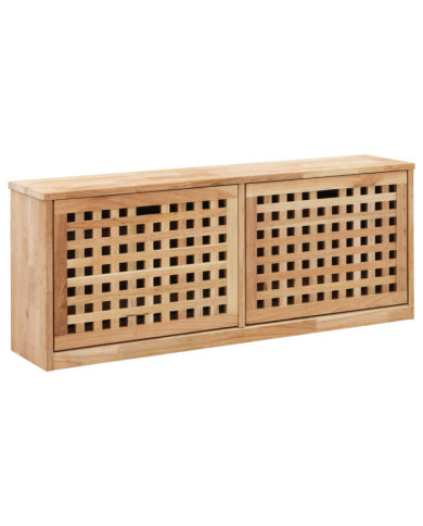 Banc de rangement de chaussures 94x20x38cm Bois massif de noyer | Mobilier & Déco