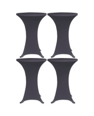 Housses de table extensible 4 pcs 80 cm Anthracite | Mobilier & Déco