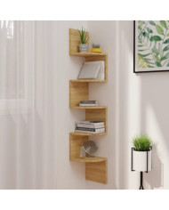 Étagère d'angle murale chêne sonoma 19x19x123cm bois ingénierie | Mobilier & Déco