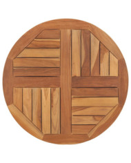Dessus de table Bois de teck solide Rond 2,5 cm 70 cm | Mobilier & Déco