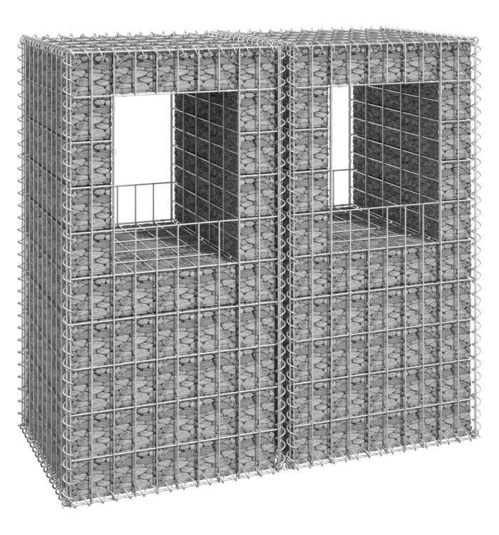 Poteaux à panier de gabion 2 pcs 50x50x100 cm Fer | Mobilier & Déco