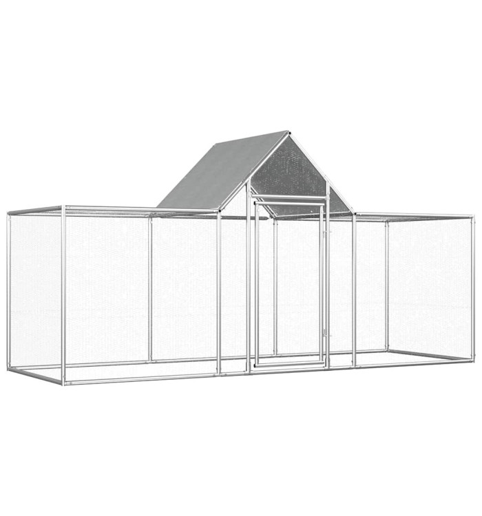 Poulailler 3 x 1 x 1,5 m Acier galvanisé | Mobilier & Déco