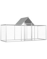 Poulailler 3 x 1 x 1,5 m Acier galvanisé | Mobilier & Déco
