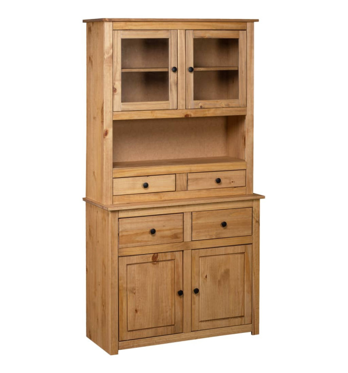 Buffet haut 93x40,5x180 cm Pin Gamme Panama | Mobilier & Déco