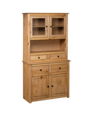 Buffet haut 93x40,5x180 cm Pin Gamme Panama | Mobilier & Déco