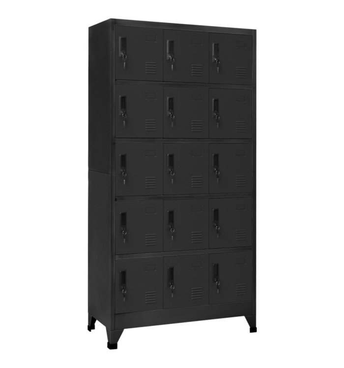 Armoire à casiers Anthracite 90x40x180 cm Acier | Mobilier & Déco