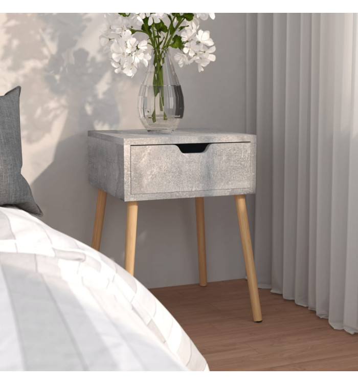 Table de chevet Gris béton 40x40x56 cm Bois d'ingénierie | Mobilier & Déco
