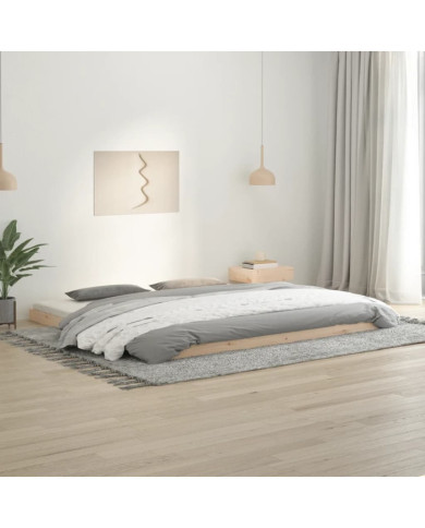 Cadre de lit sans matelas 200x200 cm bois massif de pin | Mobilier & Déco