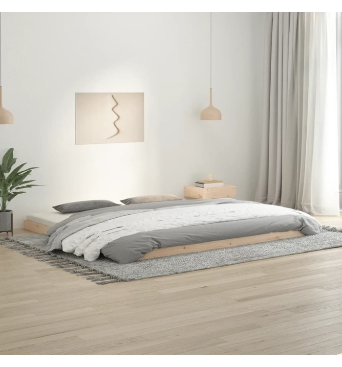 Cadre de lit sans matelas 200x200 cm bois massif de pin | Mobilier & Déco
