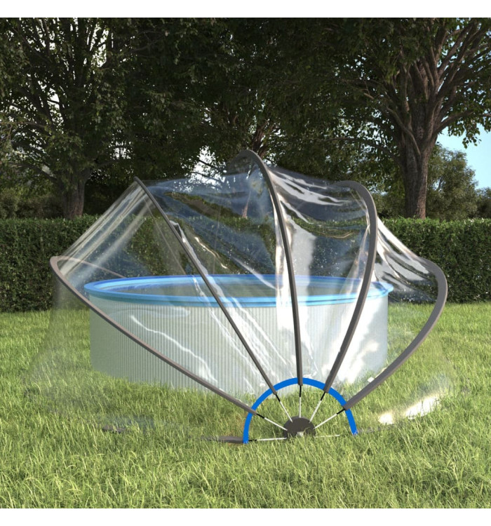 Dôme de piscine rond 406x203 cm PVC | Mobilier & Déco